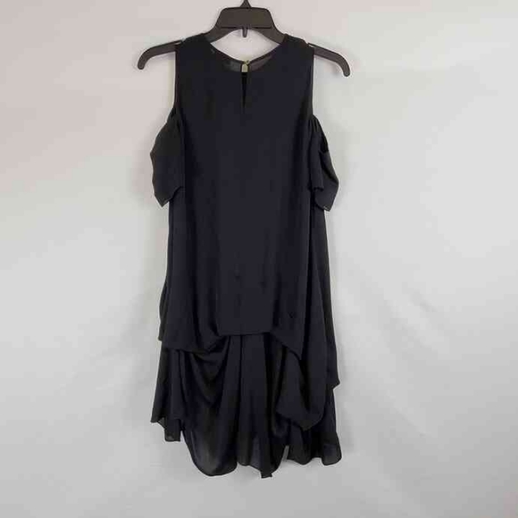 MORGAN LE FAY 100% Silk Black Mini Dress $2300 size Small - Picture 4 of 6